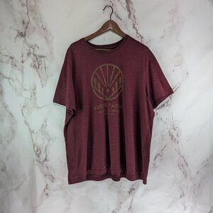 Eddie Bauer T Shirt Mens XXL Red Pacific Northwest Short Crew Nature Outdoor